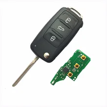 CHIZIYO Автомобильный Дистанционный ключ 3 кнопки 434 МГц для VW CADDY/Passat/GOLF/JETTA/SIROCCO/TIGUAN/TOURAN ID48 чип