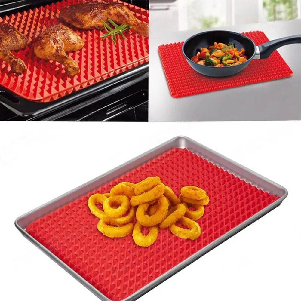 1Pc TV Direct Original Healthy Chef Raised Baking Sheet Silicone Roasting Mat 17*17cmin Baking