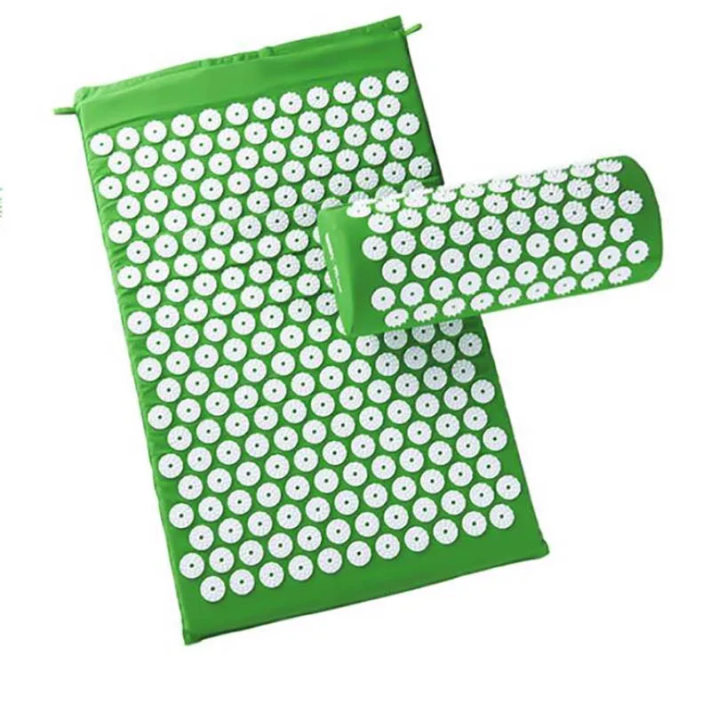 Shakti Mat Shakti Acupressure Mat Pillow Body Massage Acupuntura Massager Mat Rose Spike Massage and Relaxation Yoga Neck Back