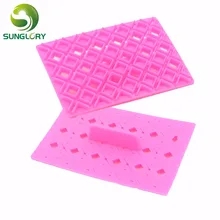 Лепесток рельефная форма для украшения кексов пластиковые DIY квадратные формы для выпечки печенья украшения формы кружева печенья резак