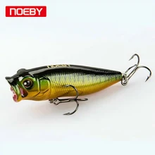 Noeby 1pcs 45mm 55mm 65mm Topwater Popper  Floating Poper Lure Hooks Crank Baits FishingTackle Tool