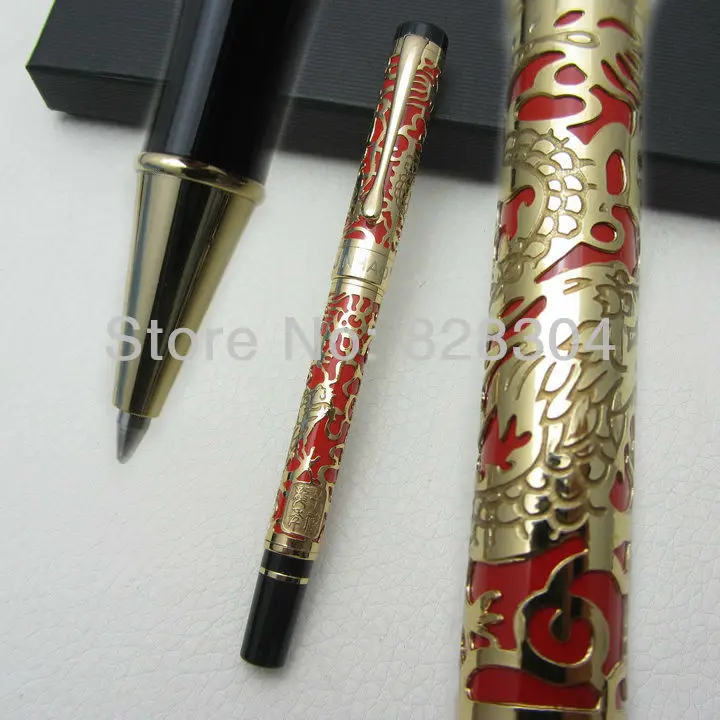 

Free Shipping NIB Jinhao Ping cursive italic style celluloid 0.7MM perfect carvings Pattern Roller Pen