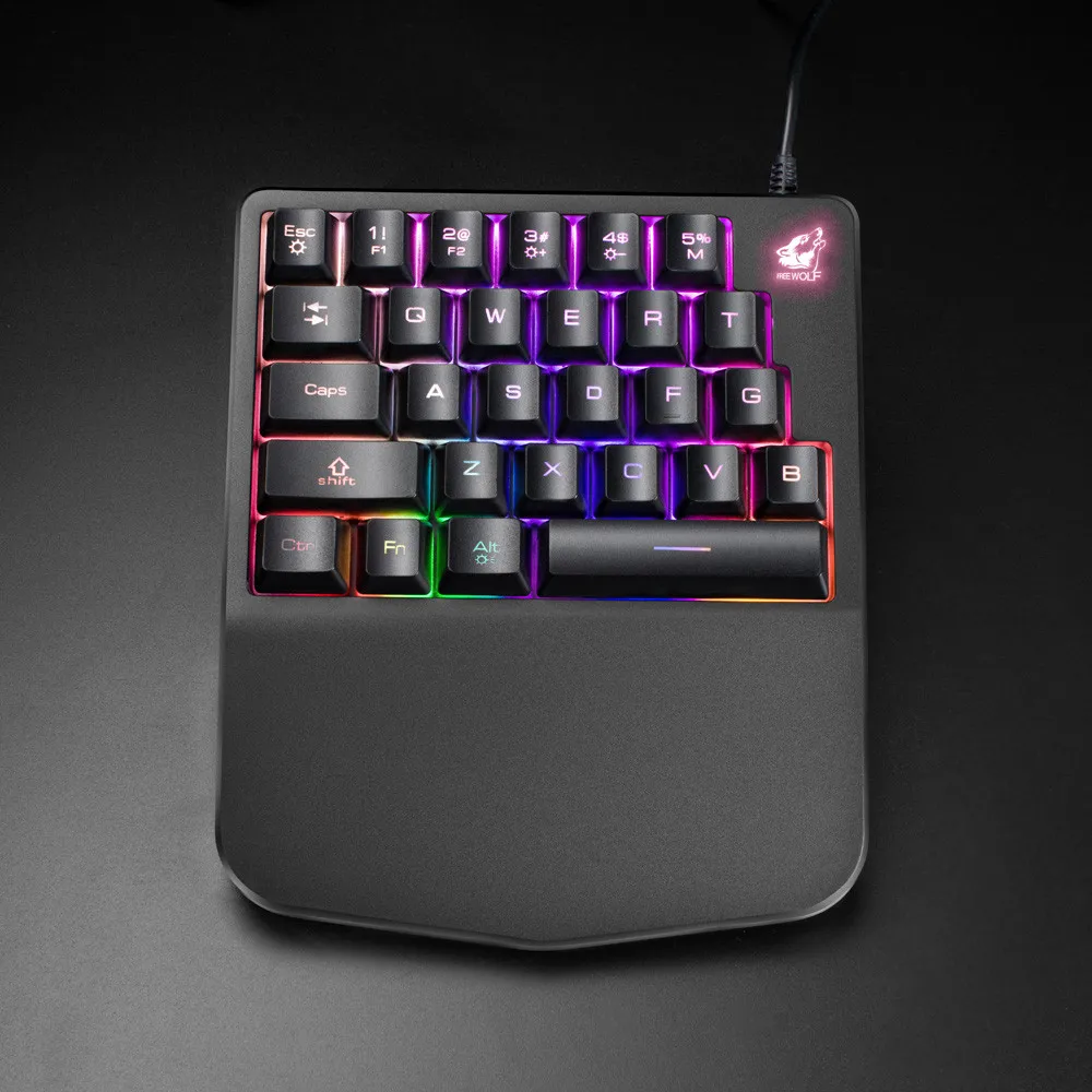 Yangmaile игровая клавиатура K108 Проводная 28 клавиш со светодиодной подсветкой Usb