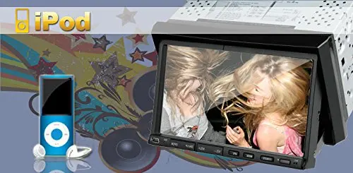 Best HD Double 2 Din 7" Car PC Digital Touch Screen In Dash Car Radio Stereo DVD Player Radio TV iPod Steering wheel SD+USB+Mic+AUX+B 3