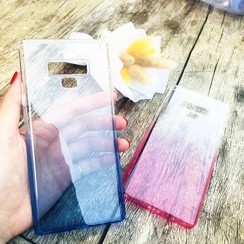 

New Color Silicone Cases For Samsung Galaxy Note9 Note 9 N9600 Soft and clear 2018 new Phone Cover Shell shockproof Fundas