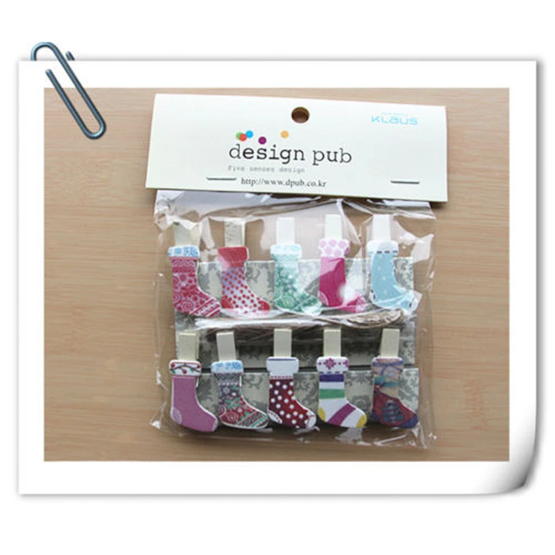 10 pcs/lot Mini Animated cartoon Wooden Clip Paper Craft diy Clips with Photo Hanging Spring Clip message card memo clip