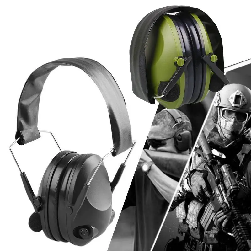 

amzdeal Anti-noise Impact Sport Hunting Electronic Tactical Earmuff Ear Protector Headphone Hearing Protection Headphone Gift