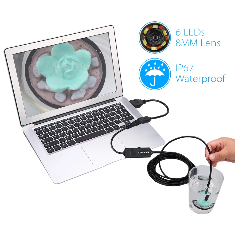 Автомобильный диагностический сканер инструмент Android OTG USB проводной эндоскоп