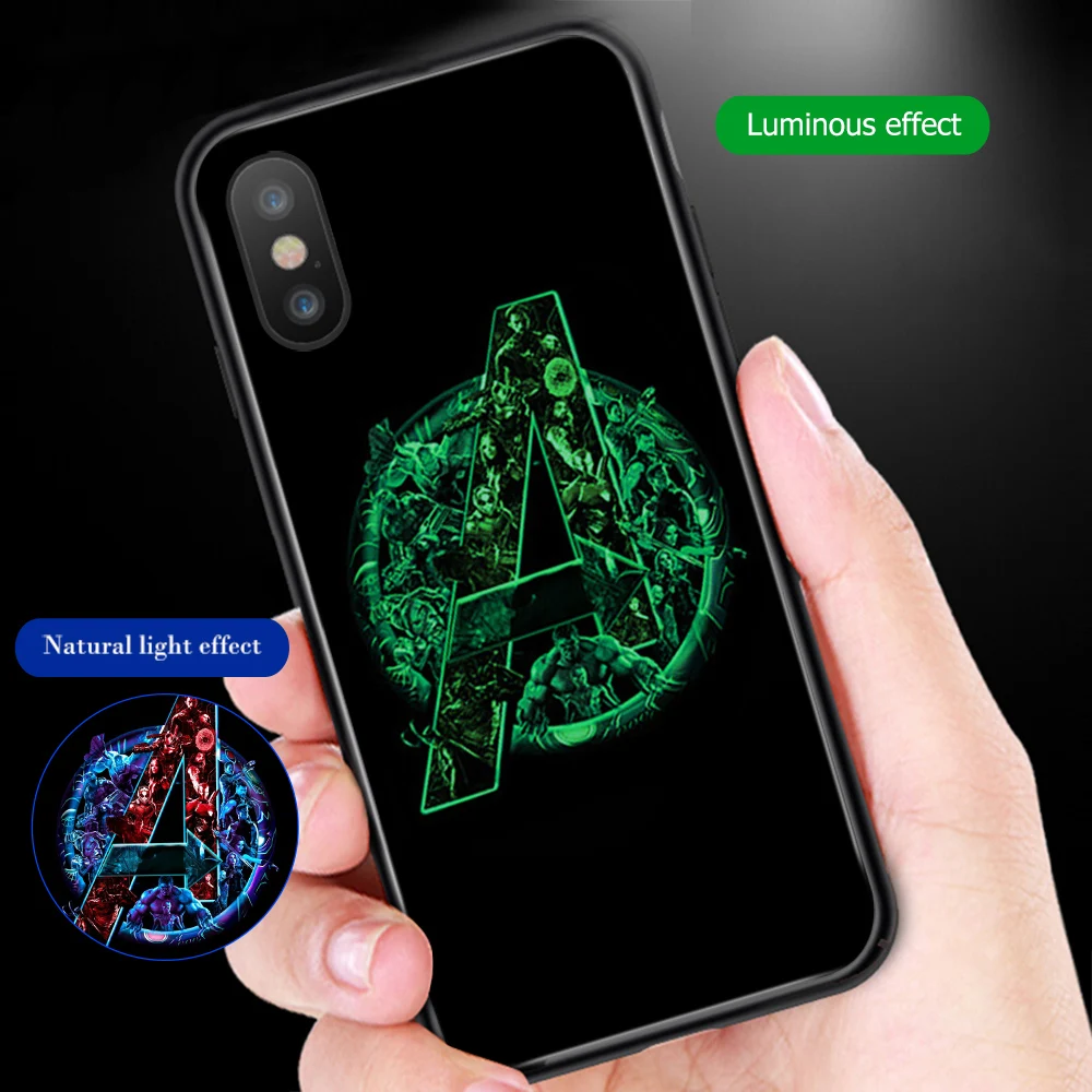 ciciber Glass Cases for iphone 11 Pro Max Case IPhone XR 7 8 6 6S Plus X XS MAX Cover Marvel Avengers Iron Man Funda |