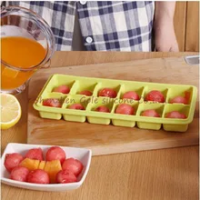 100 шт/партия, 12 квадратных отверстий, Силиконовый поднос для льда для дома, кухни/баров, самодельный лед, крем, замороженный шар, пресс формы, чехол