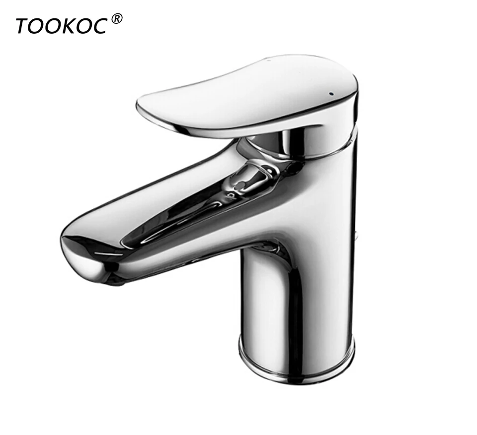 

TOOKOC High quality Basin Faucets Single Handle Cold and Hot bathroom fixture Metal pop-up drain assembly included