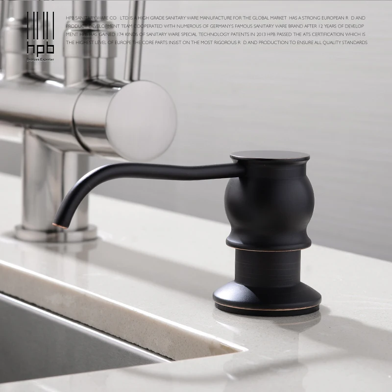  HPB Oil Rubber Bronze Countertop Kitchen Soap Dispensers Built in Soap Dispensers Detergent Bottle  - 32847738481