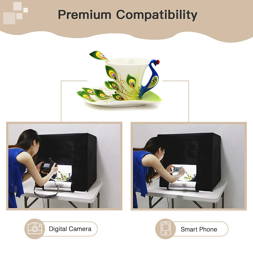 WINGRIDY фотостудия 40*40 40 см светодиодный складной софтбокс световой тент белый