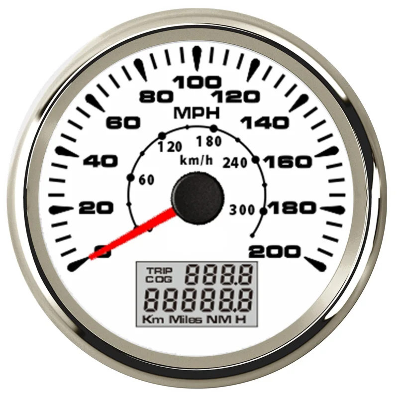 GPS Спидометр 85 мм 0 330 миль/ч одометр счетчик сердцебиения км/ч для гоночных
