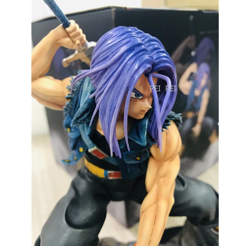 Dragon Ball Z Super Saiyan Trunks Torankusu статуя полная длина портрет резиновая фигурка героя Коллекционная модель игрушки 29 см Q806