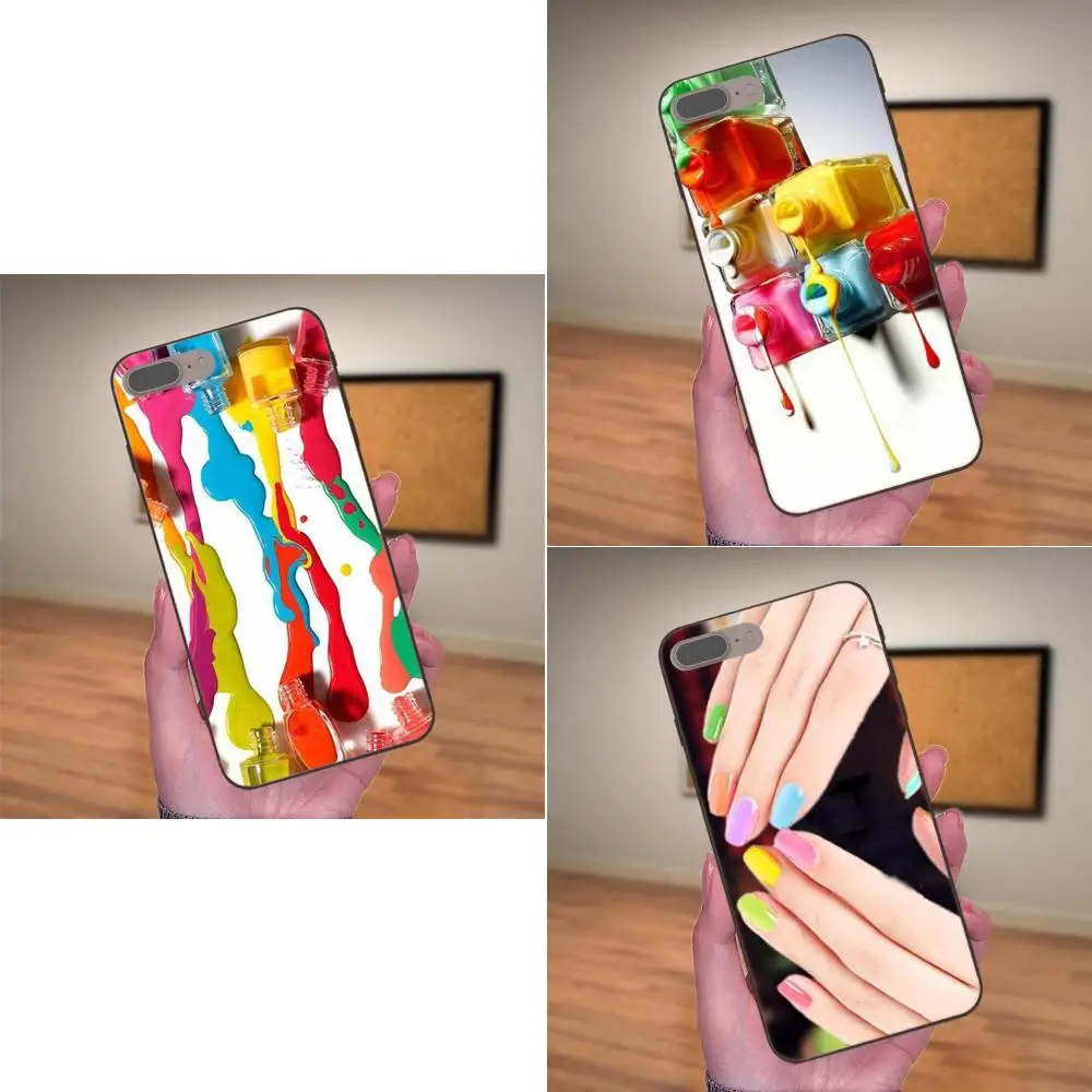 

For Samsung Galaxy A3 A5 A6 A6s A7 A8 A9 Star Plus 2016 2017 2018 TPU Coque Nail Polish Enamel Color