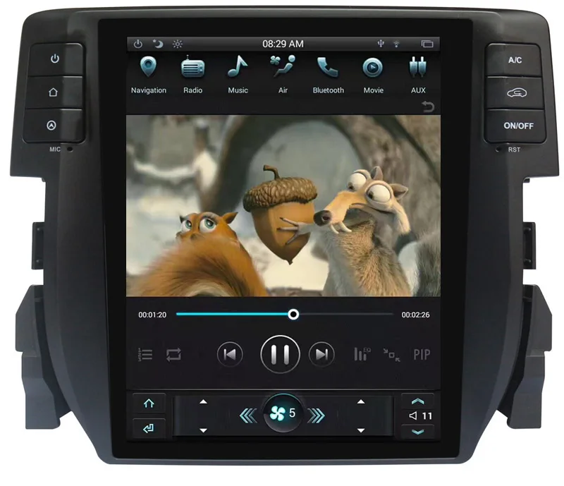 Flash Deal Tesla Vertical Screen Android system Car Radio DVD GPS Navigation for Honda Civic 2016 2017 2018 Support 3/4G Network map 1