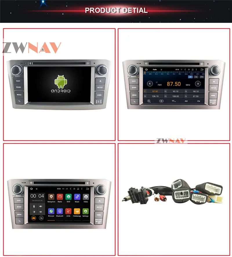 Cheap Android 9.0 Car DVD Stereo Multimedia Headunit Auto Radio GPS Navigation Video Audio For Black Toyota Avensis T25 2003-2008 13