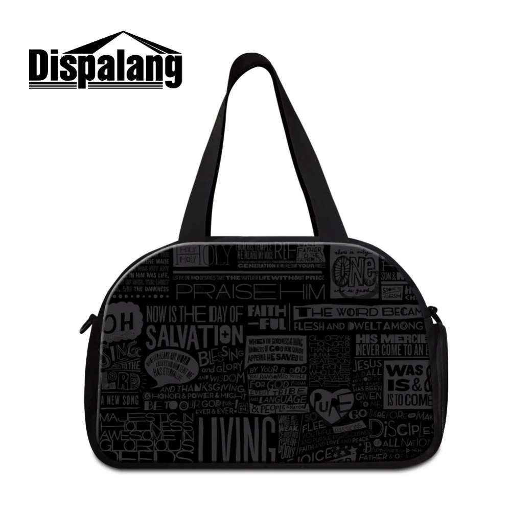 

Personalized Black luggage travel bag with compartments letter design small sporty duffel bags for men for women travel bag boys