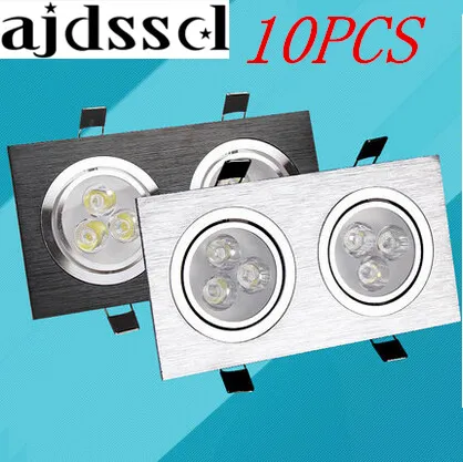 

10PCS Downlight 12w 20W 28W Square double ledCeiling dimmable Epistar LED ceiling lamp Recessed Spot light Downlight 110V-220V