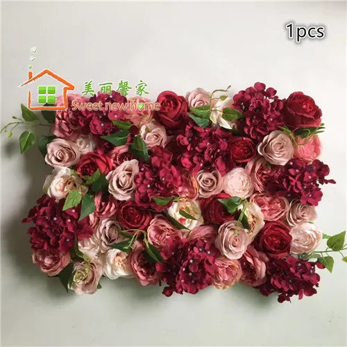 Искусственный цветок стены 3D свадебный фон новые гортензии ЕВРОПА Роза газон/столб цветок плиты дорога свинец дома - Цвет: A