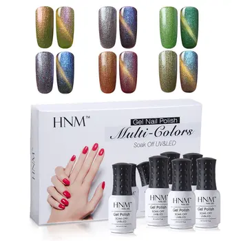 

HNM Big Sales 6 pcs/lot 3D Chameleon Cat Eyes UV Gel Nail Polish Set Magnetic Magnet Semi Permanent Hybrid Gellak Lacquer Kit