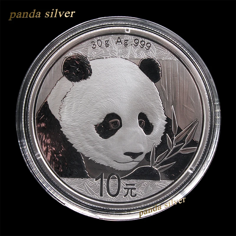 

2018 China Silver Panda Coin 30 g 10 Yuan Comm. Coin chinese Mint Sealed GEM BU Sale Coin with box .999 Fine silver original