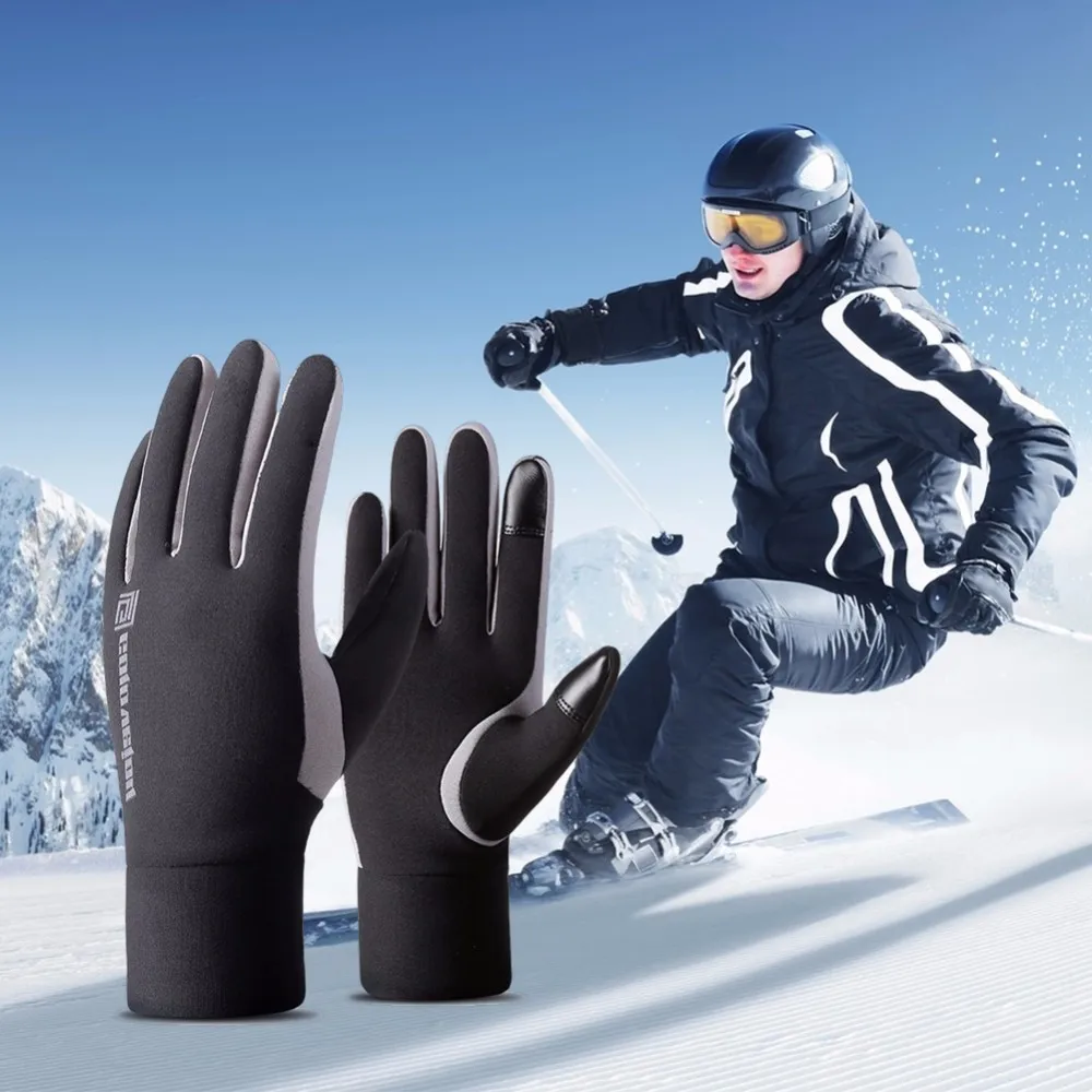 Открытый спортивный с полными пальцами Велоспорт Туризм Лыжные перчатки для мужчин и женщин водонепроницаемые ветронепроницаемые перчатки зимние теплые перчатки с сенсорным экраном