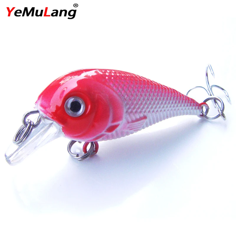  YeMuLang 1 piece 6G 5.5CM Bass Hard Fishing Lures Crank Bait Crankbait Tackle Swim Bait Wobblers Fi