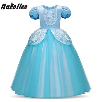 

Little Girl Party Costume for Christmas Elsa Princess Party Fancy Ball Gowns Children Princess Halloween Cosplay Girl Clothes