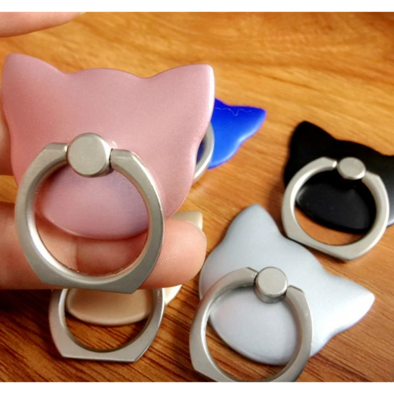 Mini Cute Cat Finger Ring Holder Mobile Phone Smartphone Stand Holder for IPhone X 8 7 6S Plus 5S HUAWEI Xiaomi Mi Redmi Samsung