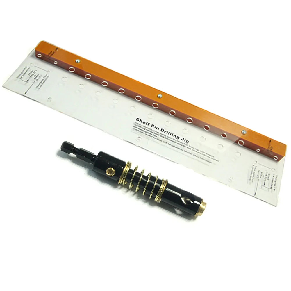 

Hinge Mounting Self-Centering Cabinet Door Furniture Bit Drilling Jig Shelf Pin Reaming Woodworking Multifunctional Projects
