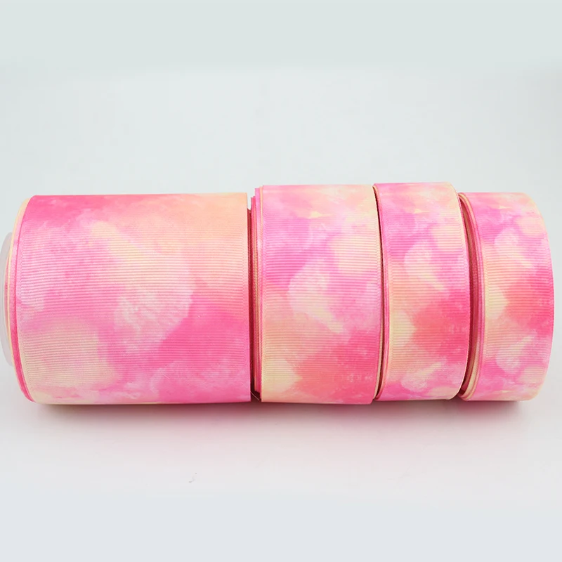 

Glowing printed pink ribbon grosgrain Wedding Party Decoration Invitation Card Gift Packing 16mm 22mm 25mm 38mm 75mm grosgrain