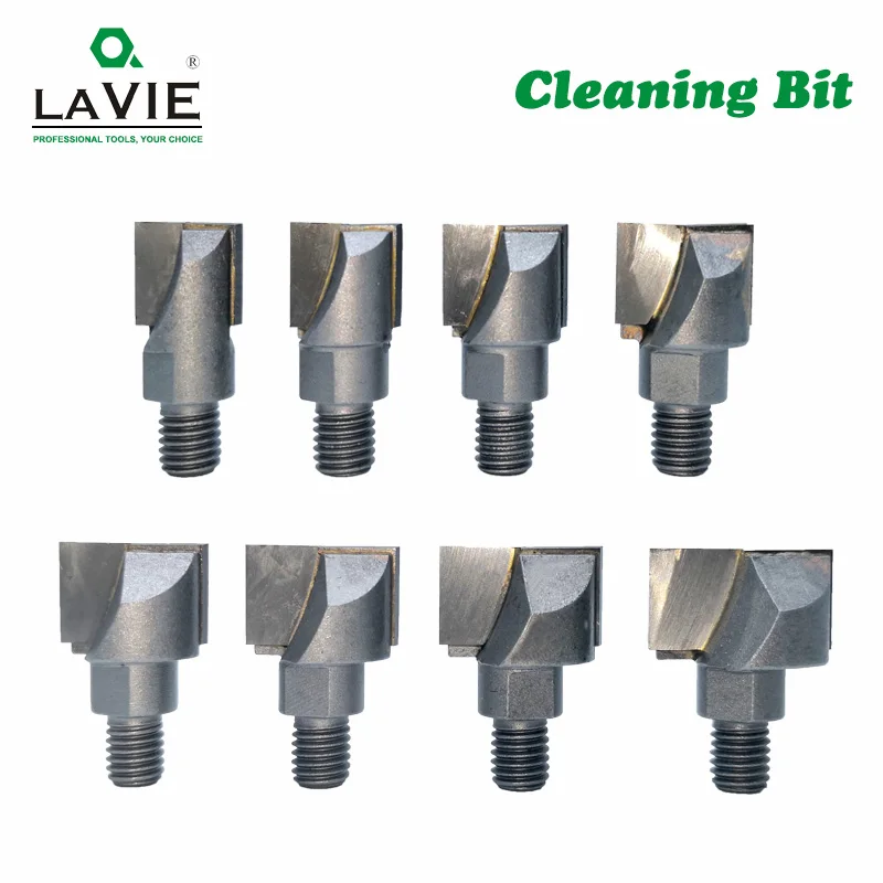  LAVIE 1pc 10mm Screw Thread CNC Cleaning Bottom Router Bit Lock Milling Cutter for Wood Woodworking