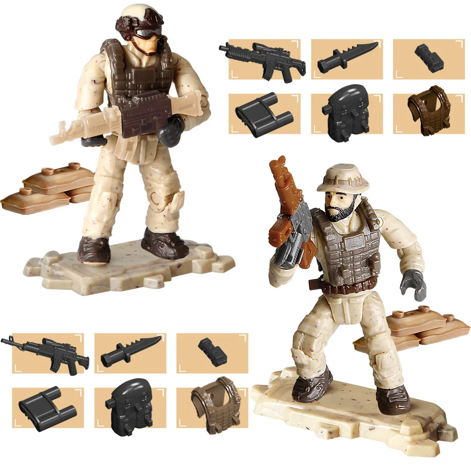 Военный строительный блок город Полиция Армия силы джунгли солдат фигурки наборы современное оружие Блоки для оружия игрушки для мальчиков