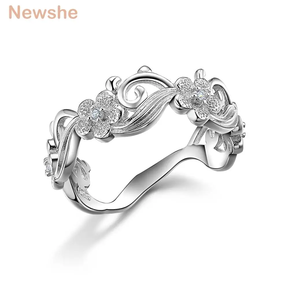 Buy Newshe Flower Design Solid 925