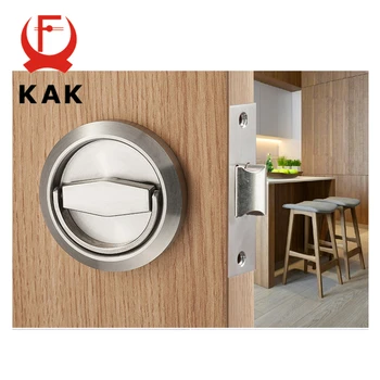 

KAK Hidden Door Locks Stainless Steel Handle Kitchen Bedroom Invisible Pulls Mechanical Outdoor Lock For Fire Proof Hardware