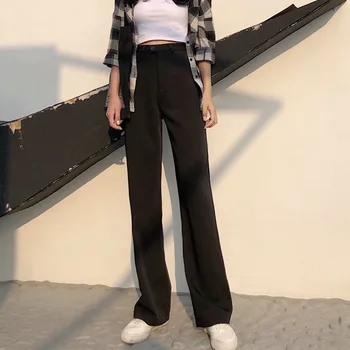 

Women Fashion Long Pants Casual Loose Female Trouser Women High Waist Pants