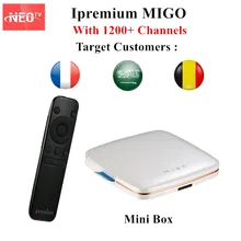 Ipremium MIGO IPTV Box Android 5.1 1G8G With 1 Year Free French Arabic Belgium IPTV Subscription Mini Smart TV BOX Portable Box