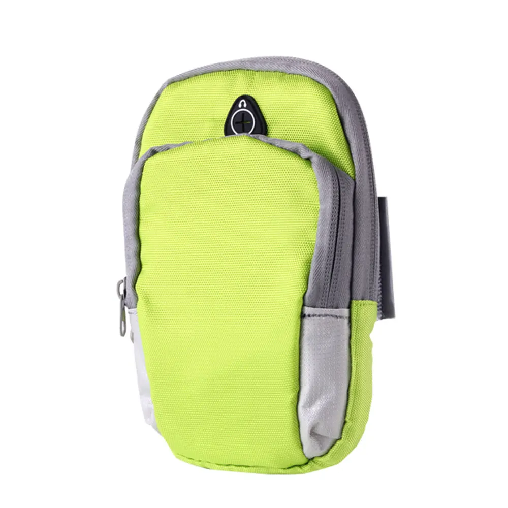 KISSCASE 6,5 Универсальная повязка на руку для iPhone 7, 6 X спортивная сумка для samsung S9 S8 плюс Фитнес крепления на предплечье для занятий спортом аксессуары - Цвет: Зеленый