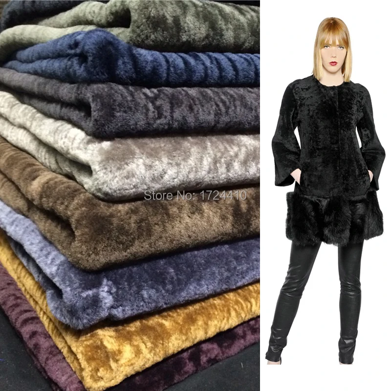 wholesale Water ripple real sheep fur skin material for garmentin Fur