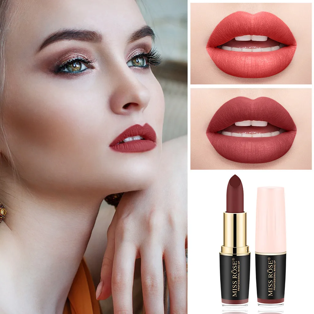 

Sexy Matte Lip Gloss Lip Liner Pencil Red Brick Red Aunt Lipstick Non-Stick Cup Waterproof Lipstick Nude Lip Stick Matte Red Lip