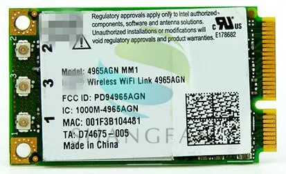 Двухдиапазонный 4965AGN 4965AN 4965 agnmw 300 Мбит/с мини PCI-e WLAN Беспроводная Wifi карта