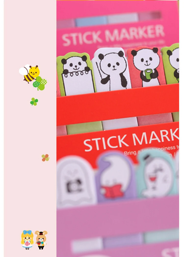1 шт. милые Стикеры для заметок милые животные для девочек мини блокнот школьные принадлежности планировщик наклейки бумажные закладки корейские канцелярские принадлежности