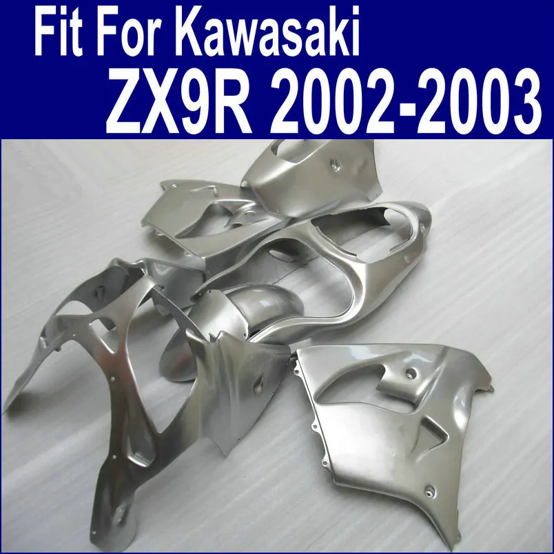 

Silver Fairings For Kawasaki Ninja ZX9R Fairing Kit 2002 2003 02 03 Custom Sticker Abs Plastic Kits XX20