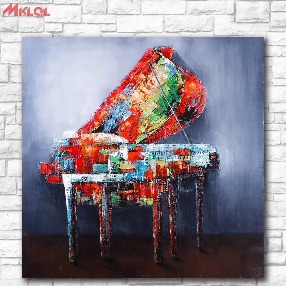 Huge Pop art Piano Oil Painting Wall Art Paiting Canvas Paints Home
