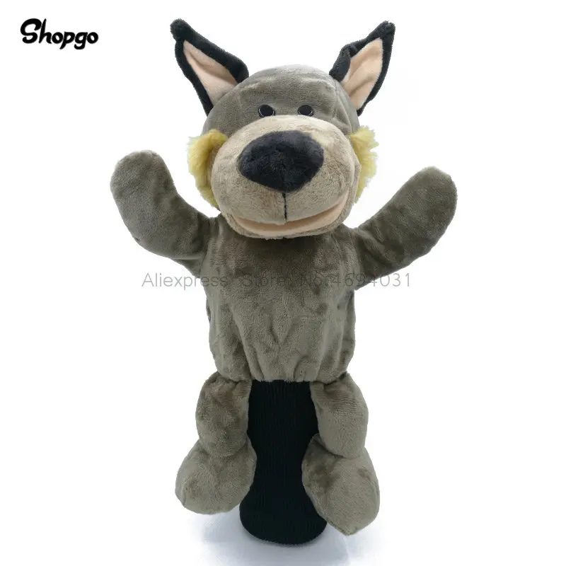 wolf Поглощающие Гольф животные головные уборы водителя леса Чехлы для клюшек для гольфа подходят до 460cc Мужчины Леди талисман Новинка милый подарок - Цвет: wolf