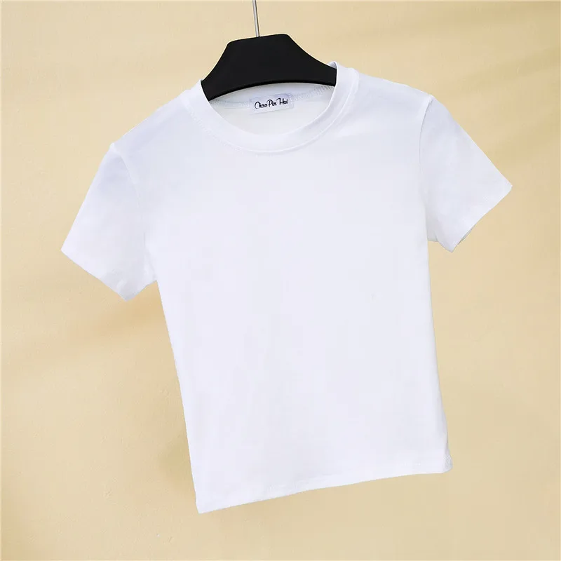 Women's Sexy Cotton O-Neck T-Shirt White