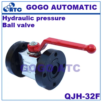 

High quality hydraulic pressure ball valve QJH-32F flange connection carbon steel high pressure ball stop valve
