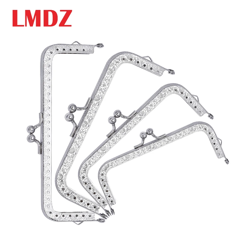

LMDZ 1Pcs Silver Metal Kiss Clasp Lock Purse Frame DIY Purse Handbag Handle Coins Bag Parts & Accessories Clasp for Purse